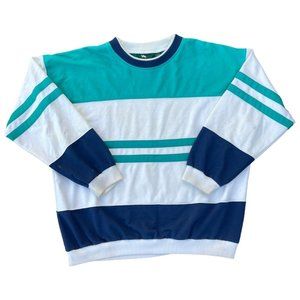 Vintage SteepleChase Color Block Crewneck Sweatshirt